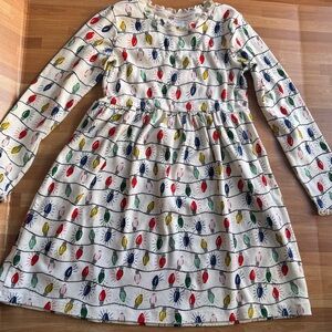 Hanna Andersson  Christmas light long sleeve Christmas dress cotton size 8